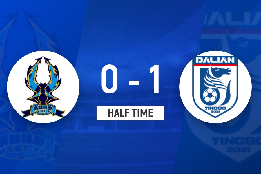 点球致胜！朱鹏宇造点并命中 大连英博半场1-0领先杭州临平吴越